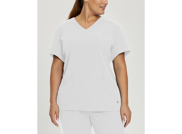 Marvella tunika med stretch og V-hals White XS 