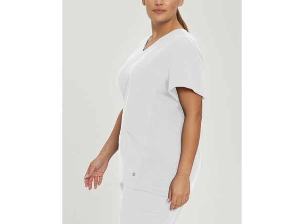 Marvella tunika med stretch og V-hals White XS 
