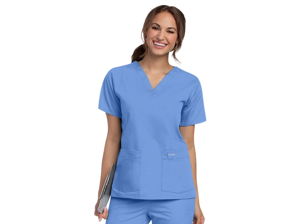 Essentials tunika V-hals Ceil blue XS 