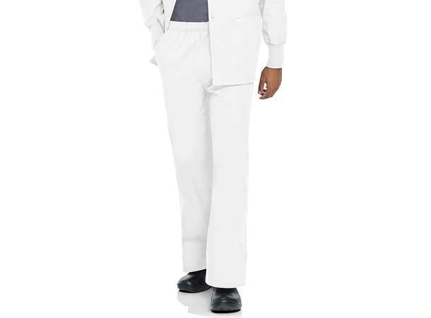 Essentials bukse med strikk i livet White Twill S, med strikk i ben 