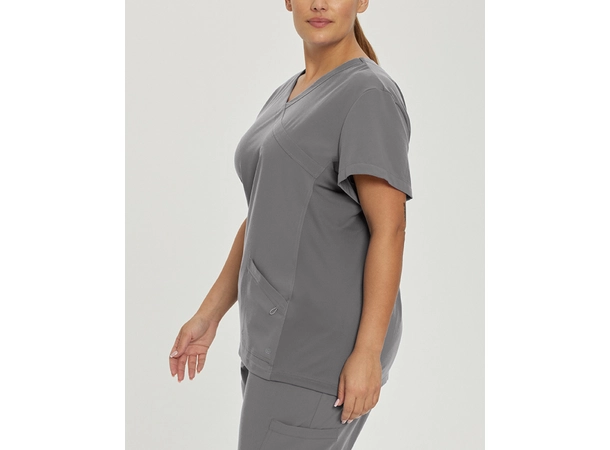 Marvella tunika med stretch og V-hals Steel Grey S 