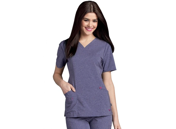 Smitten tunika med V-hals Heather Violet XXS 