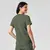 Renew Dametunika med V-hals og sidelomme Olive L 