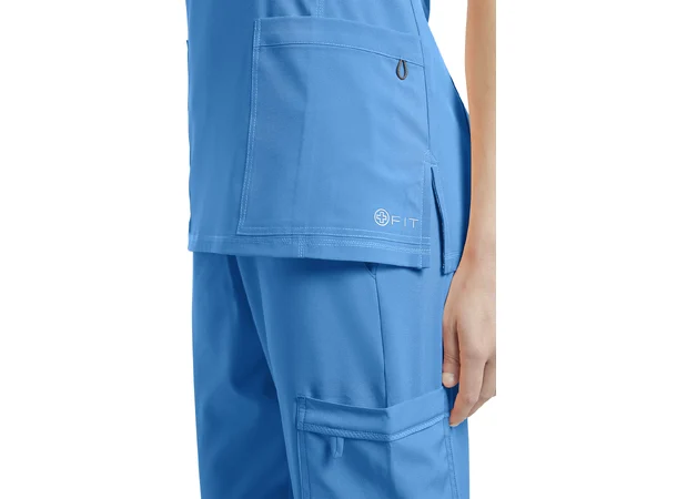 FIT tunika med v-hals Palace Blue XL 