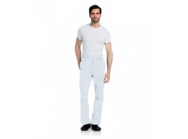 Herre bukse med knapp og beltehemp White XL 