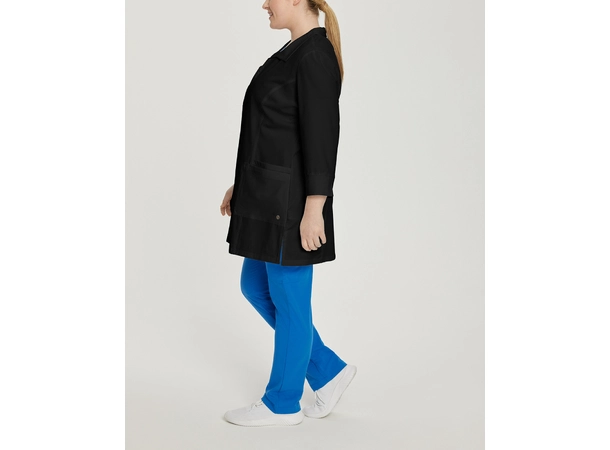 Marvella Slim damefrakk med glidlås Black XL 