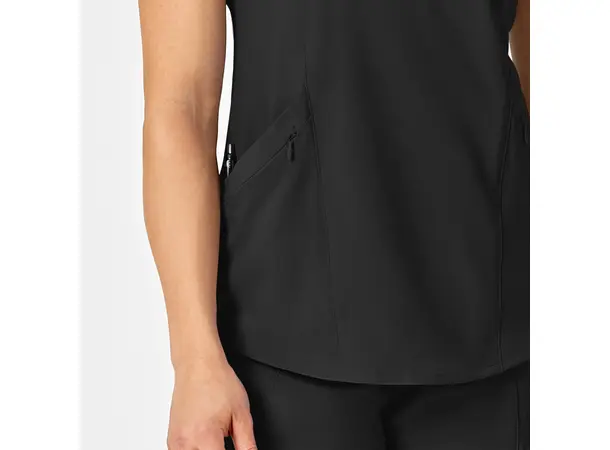 Renew Dametunika med V-hals og sidelomme Black S 