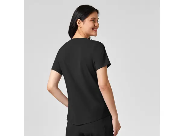 Renew Dametunika med V-hals og sidelomme Black S 