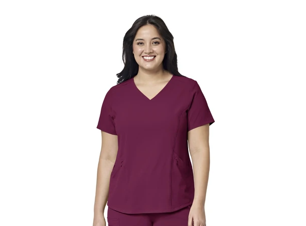 Renew Dametunika med V-hals og sidelomme Wine M 