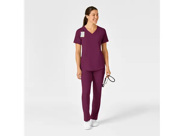 Renew Dametunika med V-hals og sidelomme Wine M 