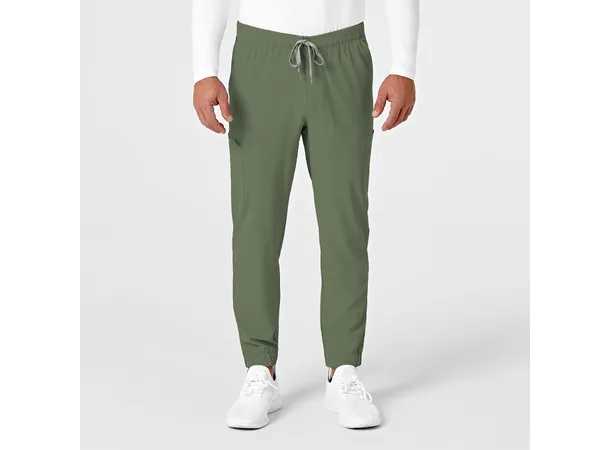 Renew Herrebukse med strikk i ben Olive L 