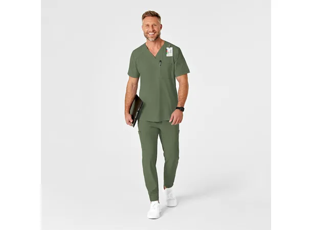 Renew Herrebukse med strikk i ben Olive L 