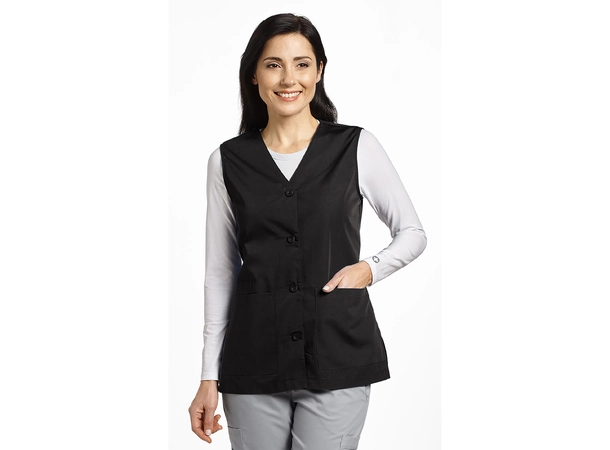 White Cross vest med to lommer Black S 