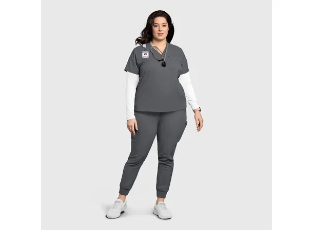 Thrive Dametunika med brystlomme Pewter M 