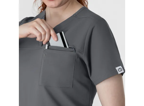 Thrive Dametunika med brystlomme Pewter M 