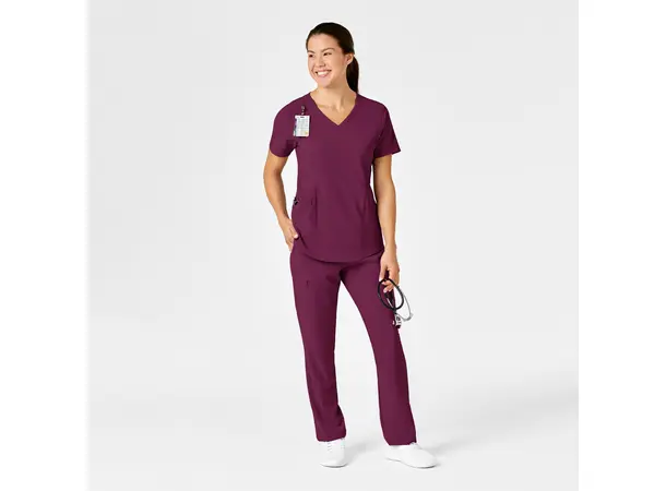 Renew Dametunika med V-hals og sidelomme Wine XL 