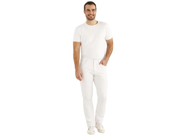 High waist slim jeans Hvit 56 