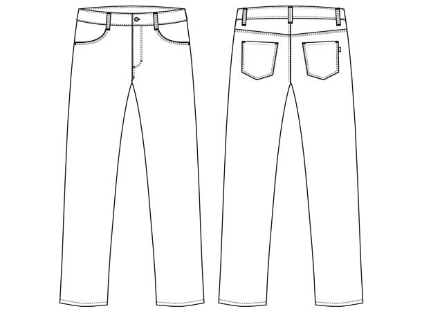 Hight waist slim jeans Hvit 56 