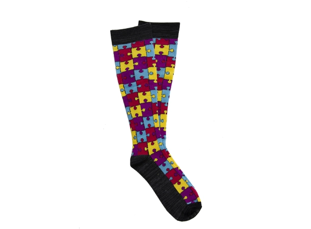 Landau Herre Støttestrømper Multi Color Puzzle-OneSize 