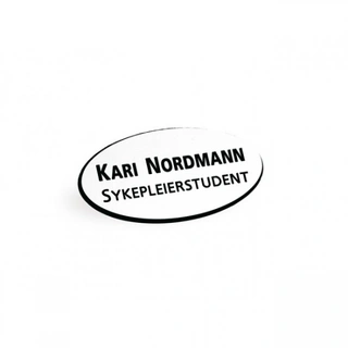 Ovalt skilt med gravering Sort, Bl&#229; eller R&#248;d skrift