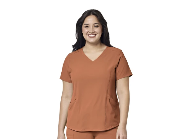 Renew Dametunika med V-hals og sidelomme Clay S 