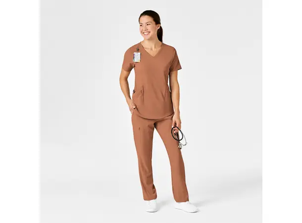 Renew Dametunika med V-hals og sidelomme Clay S 