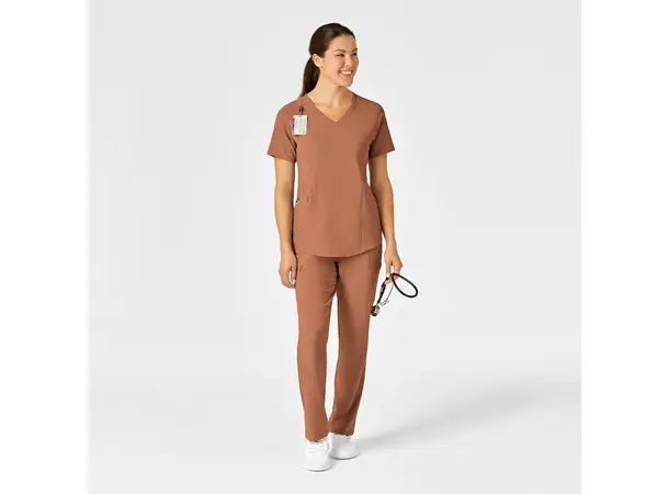 Renew Dametunika med V-hals og sidelomme Clay S 