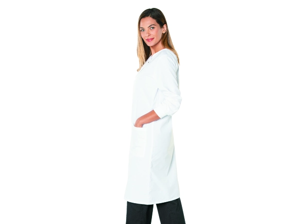 Essentials Labfrakk med rund hals 