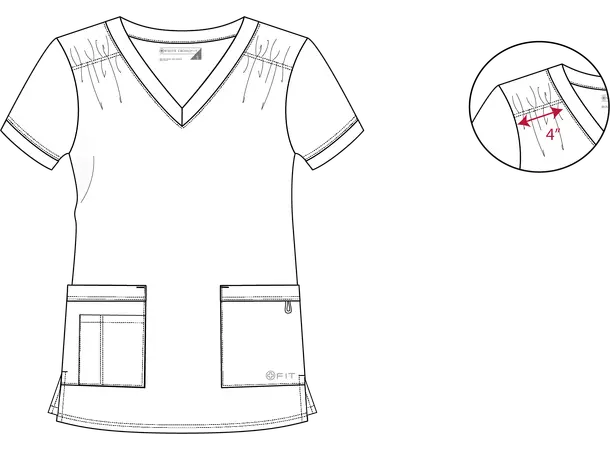 FIT tunika med scrunch-detalj 