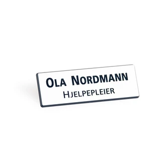 Rektangul&#230;rt skilt med gravering Sort, Bl&#229; eller R&#248;d skrift