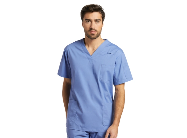 White Cross tunika med V-hals Ciel Blue S 