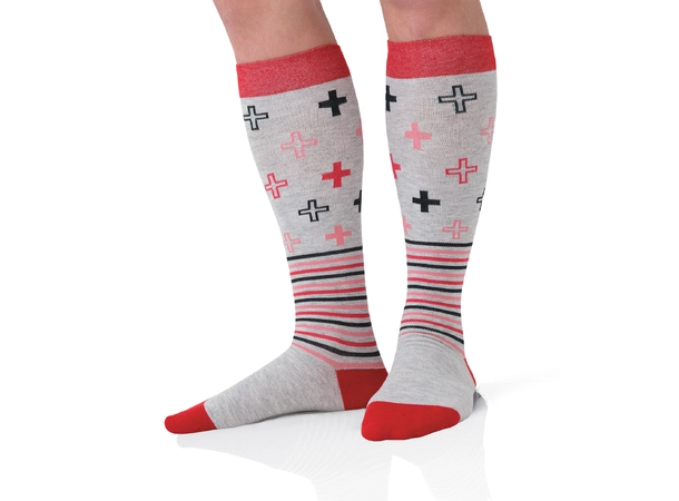 Landau Herre Støttestrømper Red Cross Stripe-OneSize 