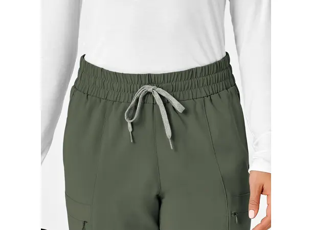 Renew Dambukse med høyt liv og smale ben Olive XL 