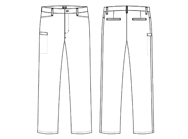 Standard Damechino med stretch hvit 48 