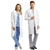 Laboratoriefrakk med ribbestrikk White XS 