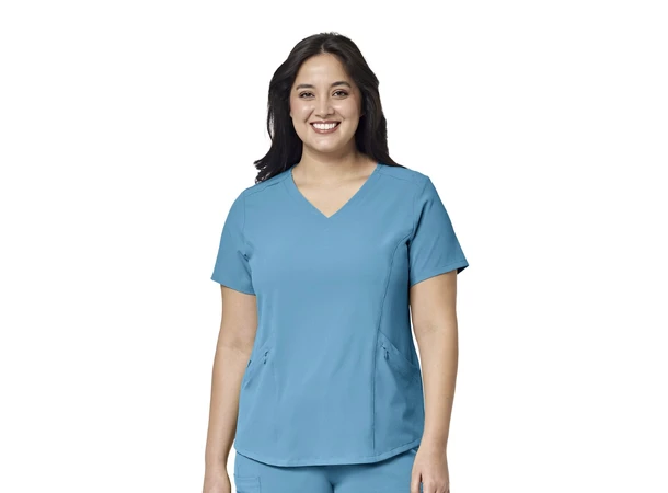 Renew Dametunika med V-hals og sidelomme Bay Blue S 