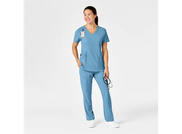 Renew Dametunika med V-hals og sidelomme Bay Blue S 