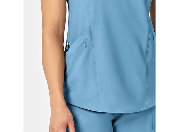 Renew Dametunika med V-hals og sidelomme Bay Blue S 
