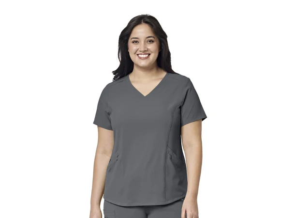 Renew Dametunika med V-hals og sidelomme Pewter L 