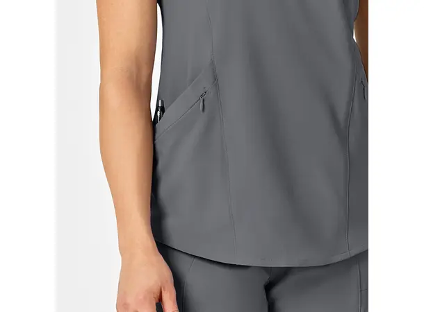 Renew Dametunika med V-hals og sidelomme Pewter L 