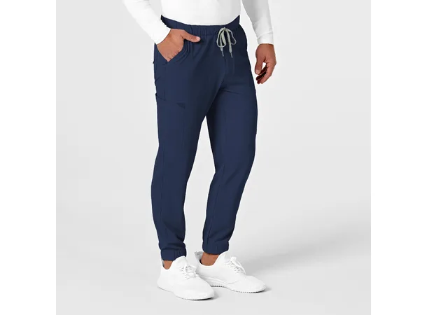 Renew Herrebukse med strikk i ben Navy M 