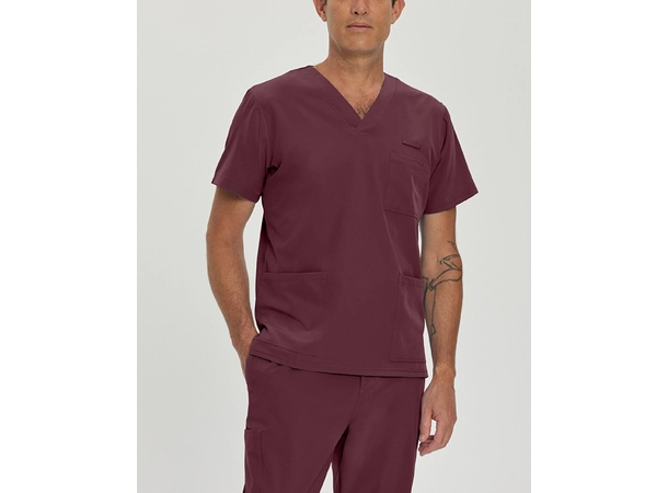 FIT Herretunika med stretch Wine (Burgundy) XL 