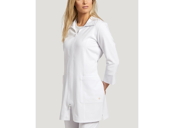 Marvella Slim damefrakk med glidlås White XXL 