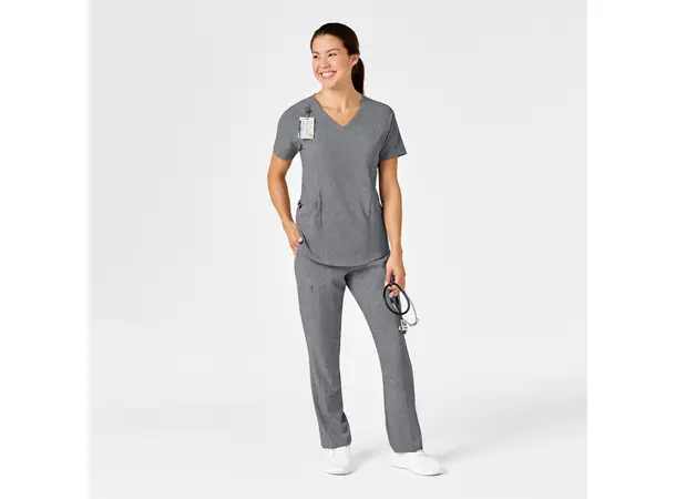Renew Dametunika med V-hals og sidelomme Grey Heather M 
