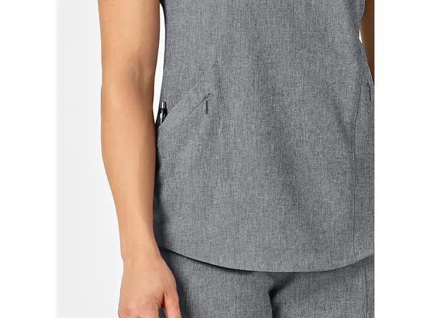 Renew Dametunika med V-hals og sidelomme Grey Heather M 