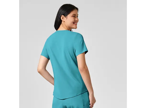Renew Dametunika med V-hals og sidelomme Teal Blue XS 