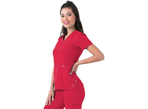 Smitten tunika med V-hals True Red XXS 