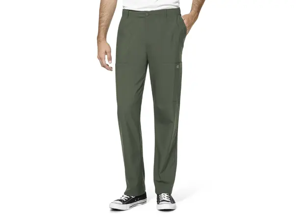 W123 Herrebukse med rette ben Olive L 