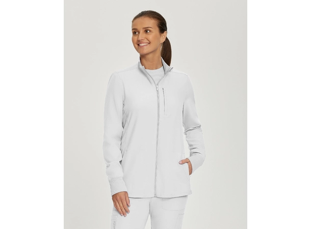 Forward Damejakke med prinsessesøm White L 