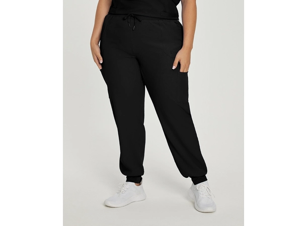 Marvella bukse med bred strikk i ben Black XS 